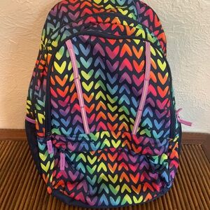 Lands End Rainbow Heart Large Backpack